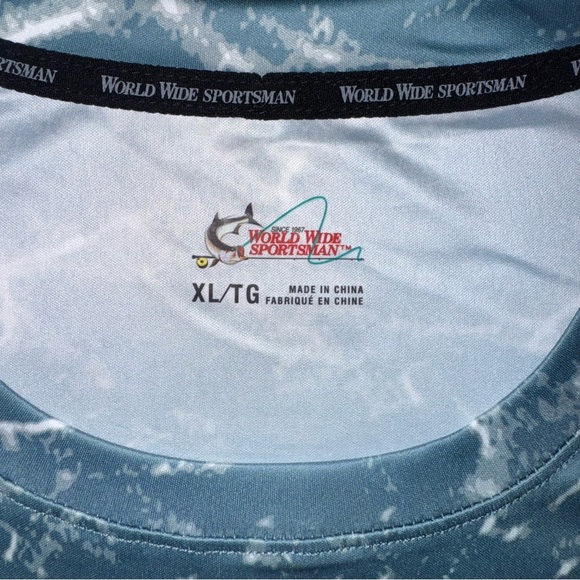 World Wide Sportsman Men’s Fishing Shirt Size XL Blue Long Sleeved Casting Shirt - Picture 4 of 8